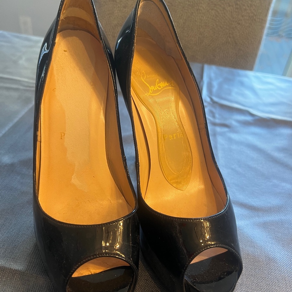 Christian Louboutin stiletto patent shoes
